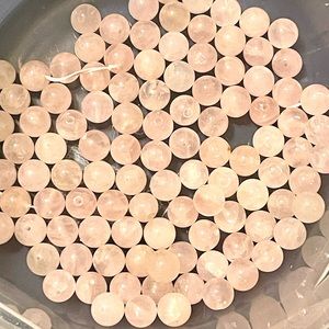 Lot of 50 8mm Pink Rose Quartz Beads